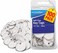 1InTheOffice 100 Pack Metal Key Tags with Split Ring and White Card Labels