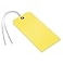 SmartSign Pack of 100 Yellow Plastic Tags with Wires 625 x 3125 inch Metal Eyelet 10 mil TearProof Polylith Plastic Writable