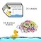 FELYC Duck Tags Cruising Rubber Duck Tag Ducking Game Cards 35 Pack 22 x 35 Inches with Hole and Rubber Bands