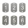 StayMax Rectangular Hollowed Stainless Steel Number Tags Key Tags with Two Holes 150