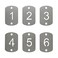 StayMax Rectangular Hollowed Stainless Steel Number Tags Key Tags with Two Holes 150