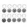 StayMax Stainless Steel Number Tags Key Tags with Key Rings 150