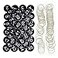 StayMax Plastic ID Number Tags Key Tags Engraved Number with Key Rings Black 1300