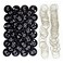 StayMax Plastic ID Number Tags Key Tags Engraved Number with Key Rings Black 1300