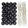StayMax Plastic ID Number Tags Key Tags Engraved Number with Key Rings Black 1300