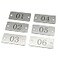 StayMax Stainless Steel Rectangle Numbered Tags with Two Holes 150