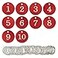 StayMax Round Aluminum Engraved Number Tags Key Tags ID Tags 110 Red