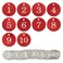 StayMax Round Aluminum Engraved Number Tags Key Tags ID Tags 110 Red