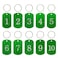 StayMax Aluminum Numbered Tags Key Tags ID Tags 150 Green