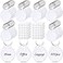 Geyee 500 Pcs 125 Inch Writable Tough Plastic Key Tags Sturdy Round White Item Identifiers with Split Ring with 1000 Pcs White Label Stickers