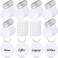 Geyee 500 Pcs 125 Inch Writable Tough Plastic Key Tags Sturdy Round White Item Identifiers with Split Ring with 1000 Pcs White Label Stickers