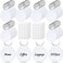 Geyee 500 Pcs 125 Inch Writable Tough Plastic Key Tags Sturdy Round White Item Identifiers with Split Ring with 1000 Pcs White Label Stickers