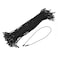 MECCANIXITY Cotton Hang Tag String Snap Lock Pins Loop Price Tag Fastener Plastic Tags Ties Black 78 Inch Pack of 100