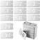 Hicarer Metal Numbered Tags Stainless Steel Number ID Key Tags with Holes Numbered Key Rings Chain 50 Pcs150 Rectangle