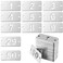 Hicarer Metal Numbered Tags Stainless Steel Number ID Key Tags with Holes Numbered Key Rings Chain 50 Pcs150 Rectangle