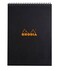 Rhodia Wirebound Notepad Graph 80 Sheets 8 14 x 11 34 Black