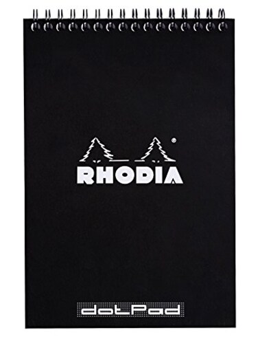 Rhodia Wirebound Notepad A5 Dot Black