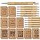 PerKoop 30 Set Employee Appreciation Gift Bulk 3x5 Small Inspirational Notebook Motivational Bamboo Pen Thank You Kraft Pocket Journal Notepad for Teacher Coworker Staff60 Pcs Brown Quotes