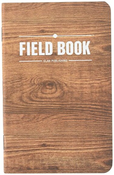 Elan Publishing Company Field NotebookPocket Journal 35x55 Wood Pattern Graph Memo Book Pack of 5