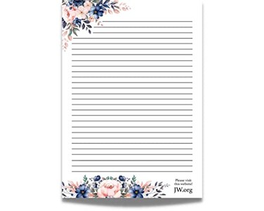 ASVP Shop JW Letter Writing A4 Pad Stationery Paper Lined Gift Notepad Writing Sheets Winter Flowers