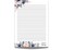 ASVP Shop JW Letter Writing A4 Pad Stationery Paper Lined Gift Notepad Writing Sheets Winter Flowers
