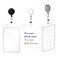 DLUGOPIS 3 Pieces 35 Erasable Notepad Badge with Retractable Badge Reel or Clip DryErase Notepad Pocket Sized Erasable Notepad Retractable