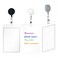 DLUGOPIS 3 Pieces 35 Erasable Notepad Badge with Retractable Badge Reel or Clip DryErase Notepad Pocket Sized Erasable Notepad Retractable