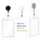 DLUGOPIS 3 Pieces 35 Erasable Notepad Badge with Retractable Badge Reel or Clip DryErase Notepad Pocket Sized Erasable Notepad Retractable