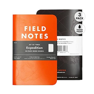 Field Notes Expedition Edition 3Pack Waterproof Notebook