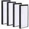 FLIPPED 4 Pack Magnetic Notepads for RefrigeratorGrocery List Large Magnet Pad for FridgeFull Magnet Back Design Magnetic Memo Pads for Grocery List Shopping List ToDo List Black 4 Pack50 Sheets