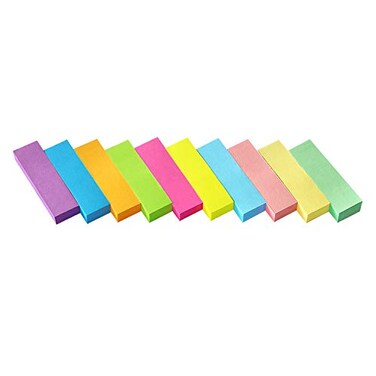 Eastern Wolf 30 Pads 05x18 Sticky Notes Flags Tabs Page Markers 10 Bright Color Sticky Index Tabs Page Flags 80 SheetPad