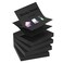ZCZN 400 Sheets Popup Sticky Notes 3 x 3 Inches 4 Pads Bright Color SelfStick Notes 100 SheetsPad Black