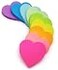 HQCME 9 Pads Heart Sticky Notes 3x3 in Super Cute Bright Color Heart Shaped Sticky Notes Strong Adhesive Post Clean Removal 82 SheetsPad