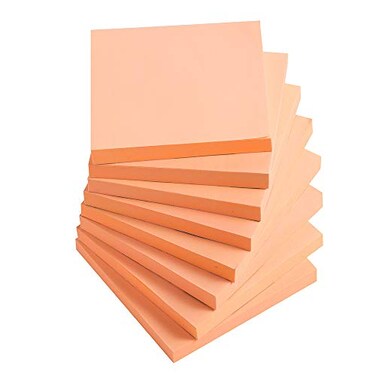 Vanpad Sticky Notes 3x3 InchesBright Pink SelfStick Pads Easy to Post for Home Office Notebook 8 PadsPack