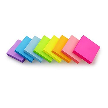 Winner Aura Sticky Notes 2x2 inch Bright Colors SelfStick Pads 8 PadsPack 100 SheetsPad Total 800 Sheets
