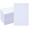 Kajaia 12 Pads Grid Paper Sticky Notes Writing Notepad 4 x 6 Inch Grid Lines Sticky Notes Graph Paper with Black Lines Notepad Memo for Office Home 50 Sheet EachWhite