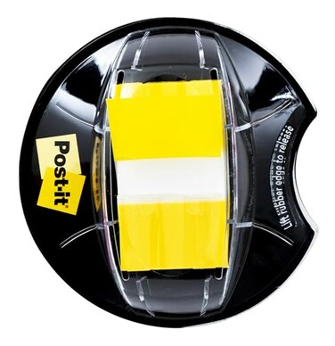 Post-it Postit Flags 1 in x 17 in One Dispenser with 200 Count Yellow Sticky Tabs Removable Page Markers for Planners Journals and Calendars 200 Flags Total