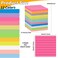 Oleitodh 60 PCS Lined Sticky Notes 3x3In Colorful Sticky Notes 75 SheetsPad 12 ColorsBright Ruled Post Stickies Multicolor Memo Note Pads for Teacher Student School Office Meeting Blank Desk Pads4500