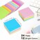 HCTBN 24 Pack Lined Sticky Notes 3x3 in Ruled Stickies Super Sticking Power Memo Pads12 Bright Multi Colors Sticky Notes with Lines SelfStick Note Pads