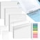 Tecolu 7IN1 Transparent Sticky Notes Set 400 Sheets 7 PadsSticky Tabs 3x3 inch Clear Sticky Note Waterproof 5X Stickiness SeeThrough Translucent Sticky Note for School Office Bible Supplies