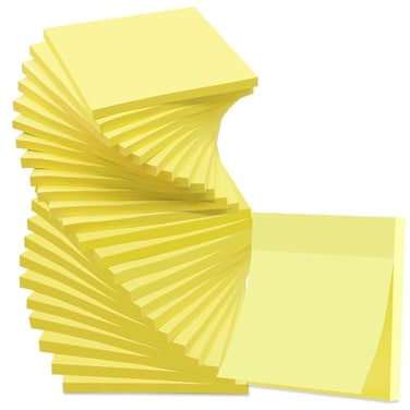 HCTBN 24 Pack Sticky Notes 3x3 in Yellow Sticky Pads Clean Removal Recyclable SelfStick Pads Easy to Post for Home Office Notebook