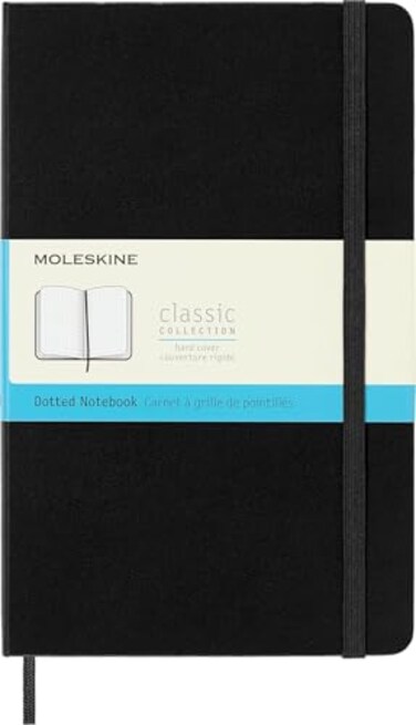 Moleskine Classic Notebook Large Dotted Black Hard Cover 5 x 825