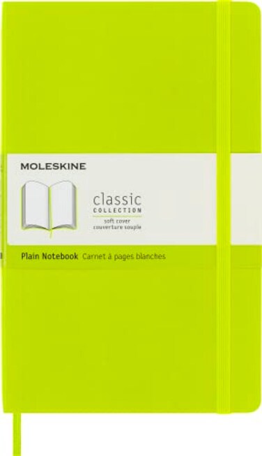 Moleskine Classic Notebook Large Plain Lemon Green Soft Cover 5 x 825