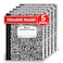 Rosmonde College Ruled Composition Notebooks 5 Pack 200 Pages 100 Sheets 934 x 712 White Black Marble Composition Book Hard Cover Sturdy Sewn Binding School College Office Supplies