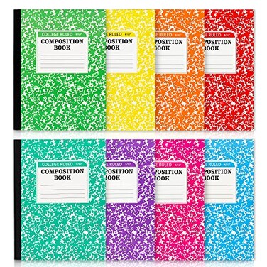 feela Composition Notebook 8 Pack 8 Pastel Colors College Ruled Composition Books Bulk Marble Cover Notepad Lined Cute Journal Notebooks for School Supplies Notes Taking Writing 975 X 75 in