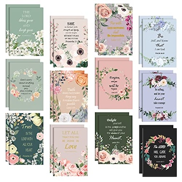 BESARME 24 Pack Christian Gifts for Women Faith Prayer Journal Religious Small Pocket Notebook Bible Inspirational Notebooks Office School Supplies