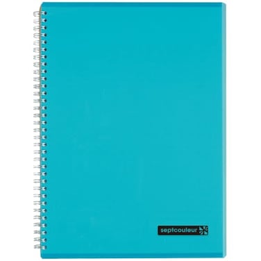Maruman Septcouleur Lined Notebook A4 827 x 1169 80 Sheets 160 Pages 7mm College Ruled Paper Journal Durable Double Wirebound Spiral Water Resistant Cover Light Blue Made in Japan