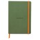 RHODIA 117440C Sage Soft Notebook A5 Dotted Dot 160 pages Ivory Clairefontaine Paper 90 gm Bookmark Elastic Closure Faux Leather Cover Rhodiarama Collection
