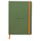 RHODIA 117440C Sage Soft Notebook A5 Dotted Dot 160 pages Ivory Clairefontaine Paper 90 gm Bookmark Elastic Closure Faux Leather Cover Rhodiarama Collection
