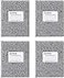 Oxford Spiral Composition Notebooks 4 Pack College Ruled Paper 934 x 712 Inches 80 Sheets Black Marble Cover 64951